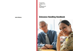 Grievance Handling Handbook