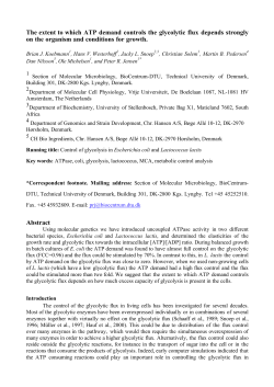 The extent to which ATP demand controls the glycolytic flux depends