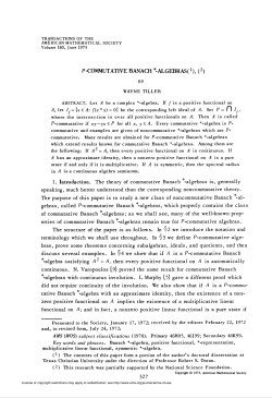 P COMMUTATIVE BANACH ^ALGEBRASt1), (2)