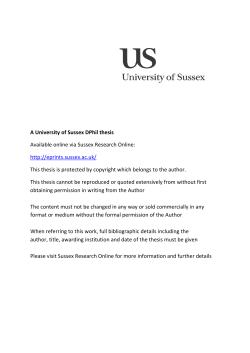 - Sussex Research Online