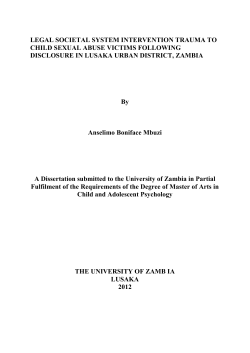 LEGAL SOCIETAL SYSTEM INTERVENTION TRAUMA TO CHILD