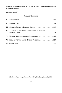 No Worldwide Consensus: The United Nations Declaration on