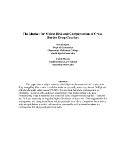 The Market for Mules: Risk and Compensation of Cross