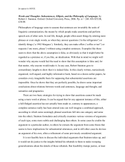 Robert Stainton, Words and Thoughts