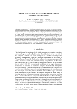 Simple Temperature Scenario for a Gulf Stream Induced Climate