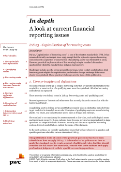 IAS 23 - Capitalisation of borrowing costs