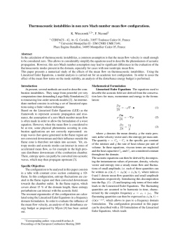 Thermoacoustic instabilities in non zero Mach number