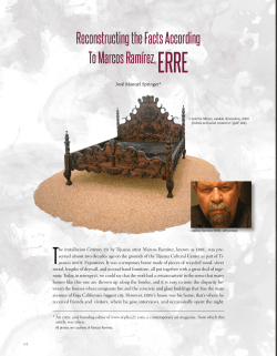 Reconstructing the Facts According To Marcos Ram&iacute;rez