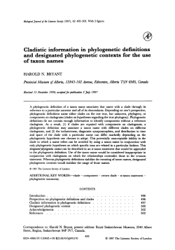 Cladistic information in phylogenetic definitions and designated