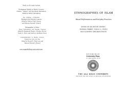 ETHNOGRAPHIES OF ISLAM