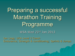 Planning a Successful Marathon Training Programme