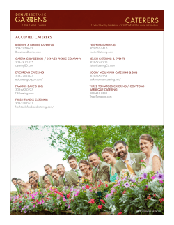 Here are our accepted caterers, exclusive and preferred vendors.