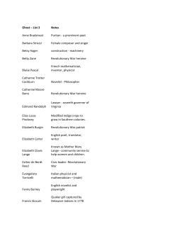 Ghost &ndash; List 3 Notes Anne Bradstreet Puritan
