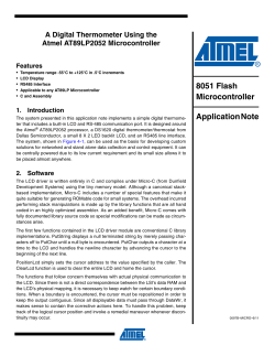 A Digital Thermometer Using the Atmel