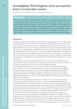 Unintelligibility: World Englishes shock and repetition shock in an