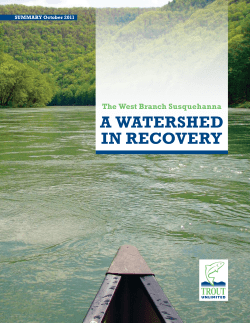 The West Branch Susquehanna A WATerShed