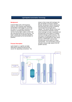 Light Naphtha Isomerization Technology Background