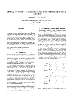 Modeling pronunciation variation with context