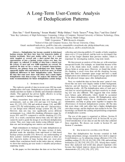 A Long-Term User-Centric Analysis of Deduplication Patterns