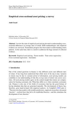 Empirical cross-sectional asset pricing: a survey