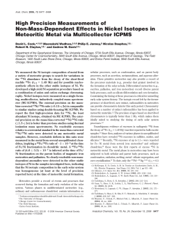 High Precision Measurements of Non-Mass