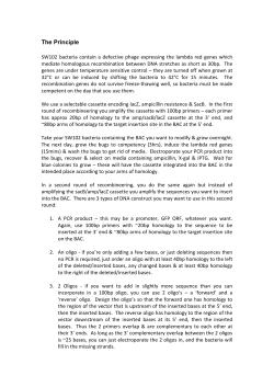 a protocol describing the methods we use for modifying
