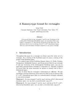 A Ramsey-type bound for rectangles G щeza T щoth Courant