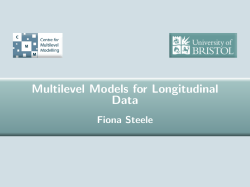 Multilevel Models for Longitudinal Data