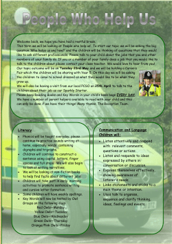 Literacy Communication and Language Children will