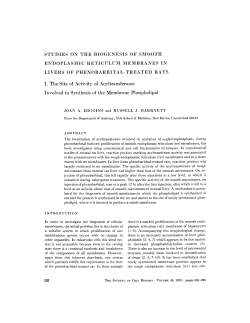 STUDIES ON THE BIOGENESIS OF SMOOTH ENDOPLASMIC