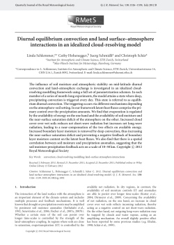 Diurnal equilibrium convection and land surfaceatmosphere