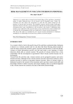 125 risk management in volcano tourism in indonesia