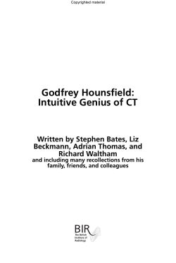 Godfrey Hounsfield: Intuitive Genius of CT