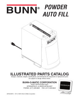 parts, Powder Auto Fill (PAF) Illustrated Parts Catalog