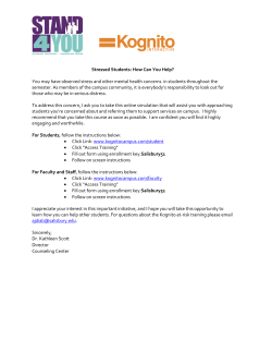 Stressed Students: How Can You Help? You may have observed