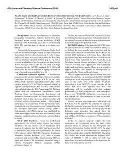 PLANETARY COORDINATE REFERENCE SYSTEMS FOR OGC