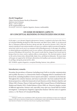 on some humorous aspects of conceptual blending in politicized