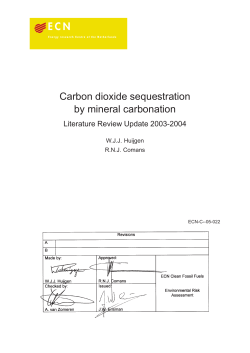 Carbon dioxide sequestration by mineral carbonation