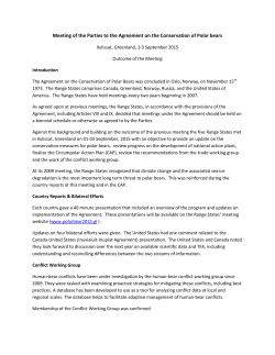 2015 Range States Meeting Outcome Ilulissat