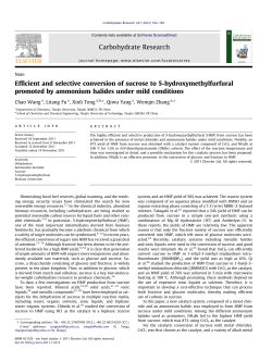 Efficient and selective conversion of sucrose to 5