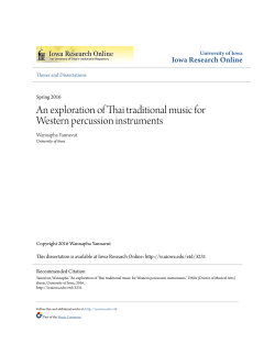 An exploration of Thai traditional music for Western percussion