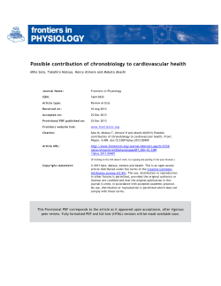 Possible contribution of chronobiology to cardiovascular