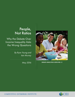 People, Not Ratios - Competitive Enterprise Institute