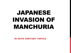 japanese invasion of manchuria
