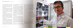 The Metabolism of Cancer - Yale School of Medicine