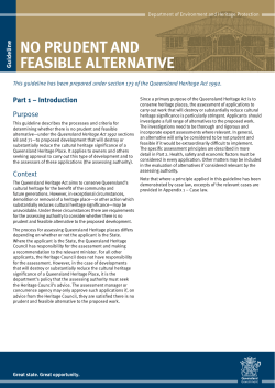 Guideline: No prudent and feasible alternative