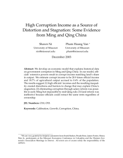 High Corruption Income as a Source of Distortion and Stagnation