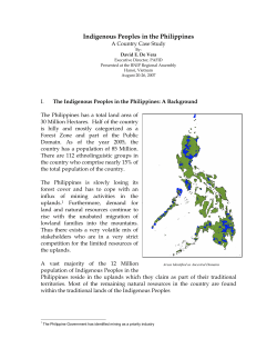 Indigenous Peoples in the Philippines: A Country Case Study