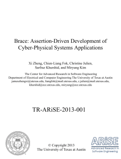 Brace: Assertion-Driven Development of Cyber-Physical