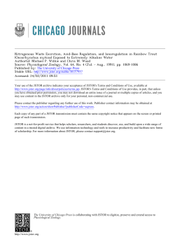 Nitrogenous Waste Excretion, Acid-Base Regulation